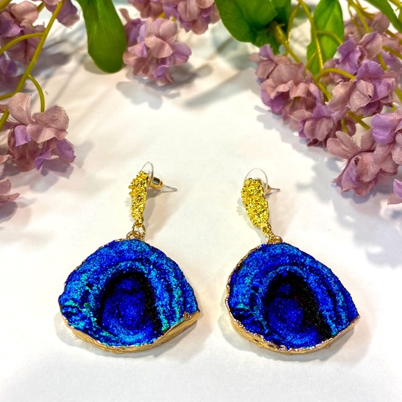 Stunning volcanic rock drop earrings! - Picture 7 of 7